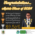 CONGRATULATIONS TO THE ILEMBE DISTRICT MATRIC CLASS OF 2024