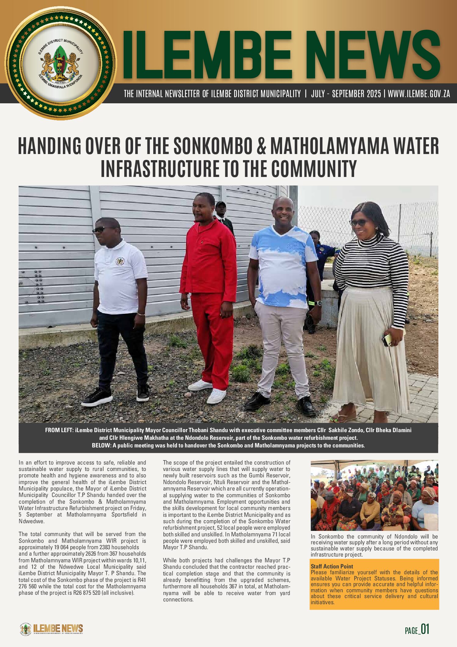 ILEMBE NEWS – INTERNAL eNEWSLETTER – JULY TO SEPTEMBER 2025